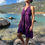 Thumbnail: Block Printed Purple Mini Dress 