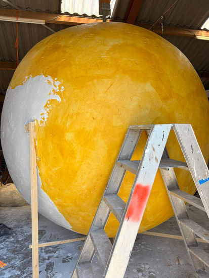 Bouwproces van een sculptuur voor de Publieke ruimte.
