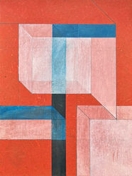 Grafisch abstract schilderij.