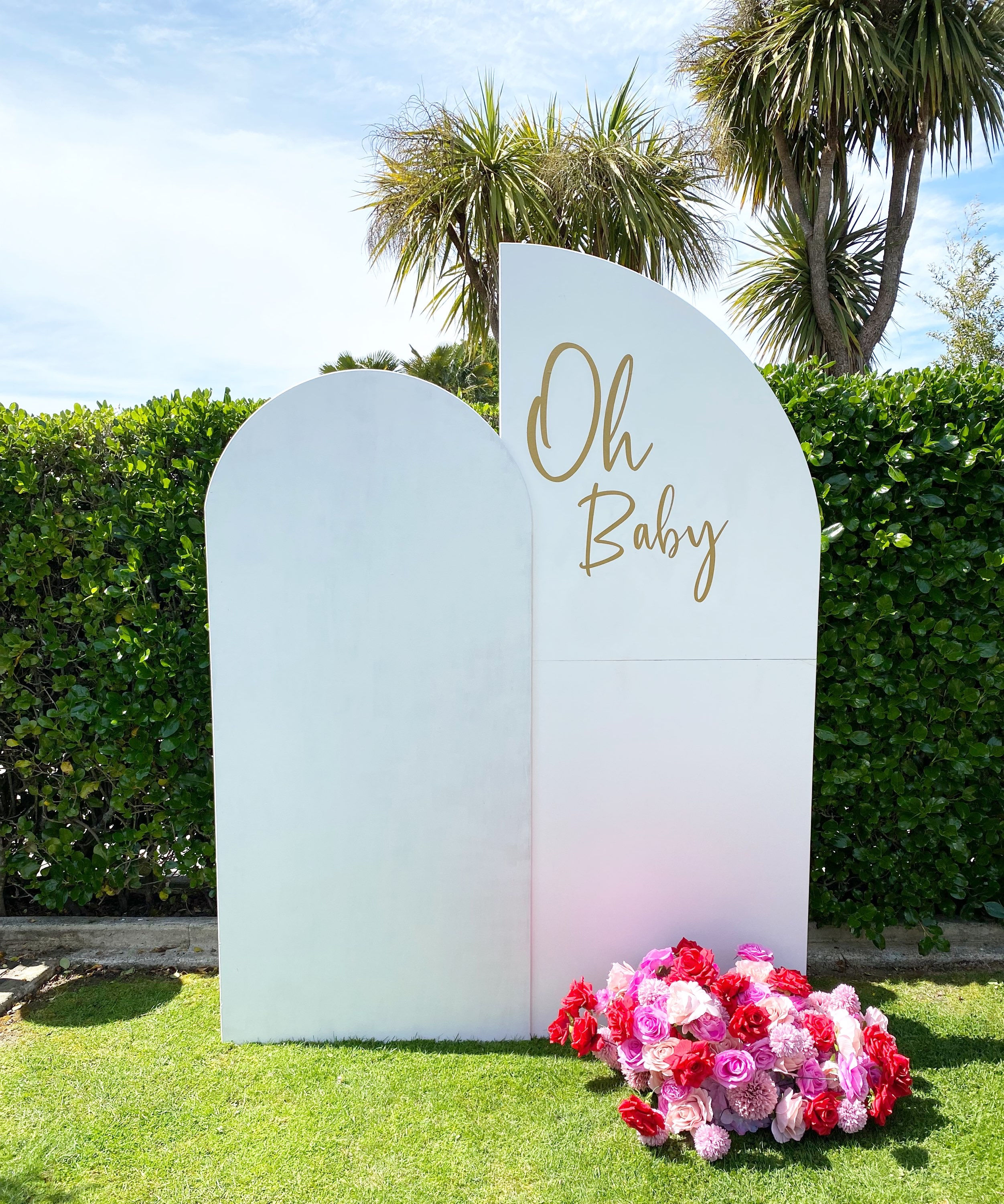 Backdrop Sail Set - Oh Baby (White/Gold)