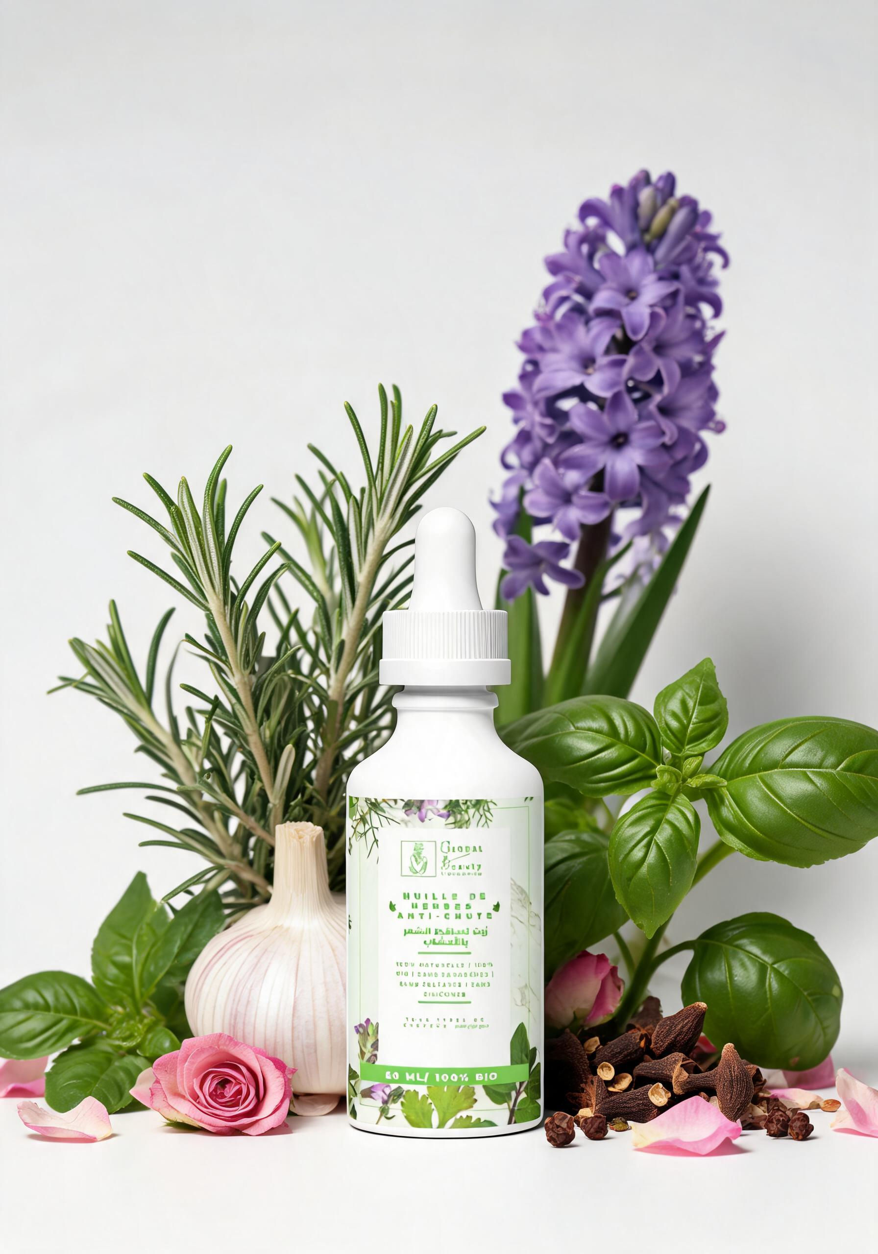 🌿 HUILE AUX HERBES ANTI-CHUTE 100% BIO