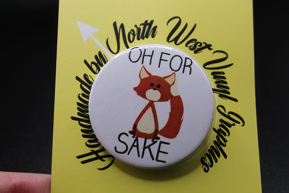 Oh For Fox Sake 45mm REPLICA Pin Badge - Dr Strange Mug, Spider-man No Way Home