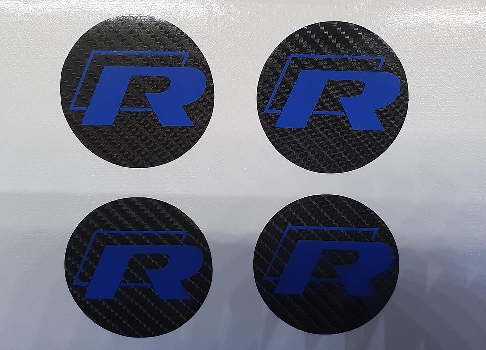 VW Golf R MK7 56 mm Centre Cap's Sticker Set