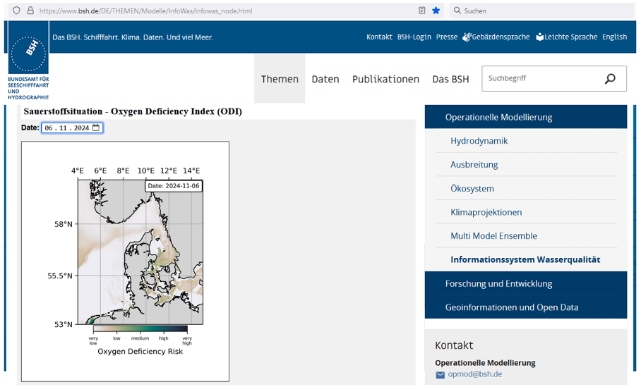 InfoWas – ein modellgestütztes Informationssystem zur Wasserqualität im Meer