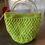Miniature : sac cabas réalisé avec un coton macramé vert pomme