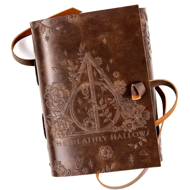 Thumbnail: Harry Potter Deathly Hollows Leather Wrap Journal