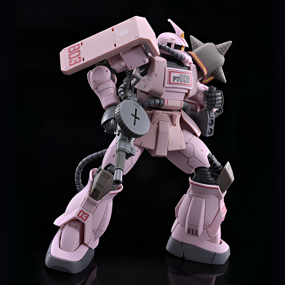 Miniatura: P-Bandai 1/144 HG Zaku Desert Type (Pink Panther Forces)