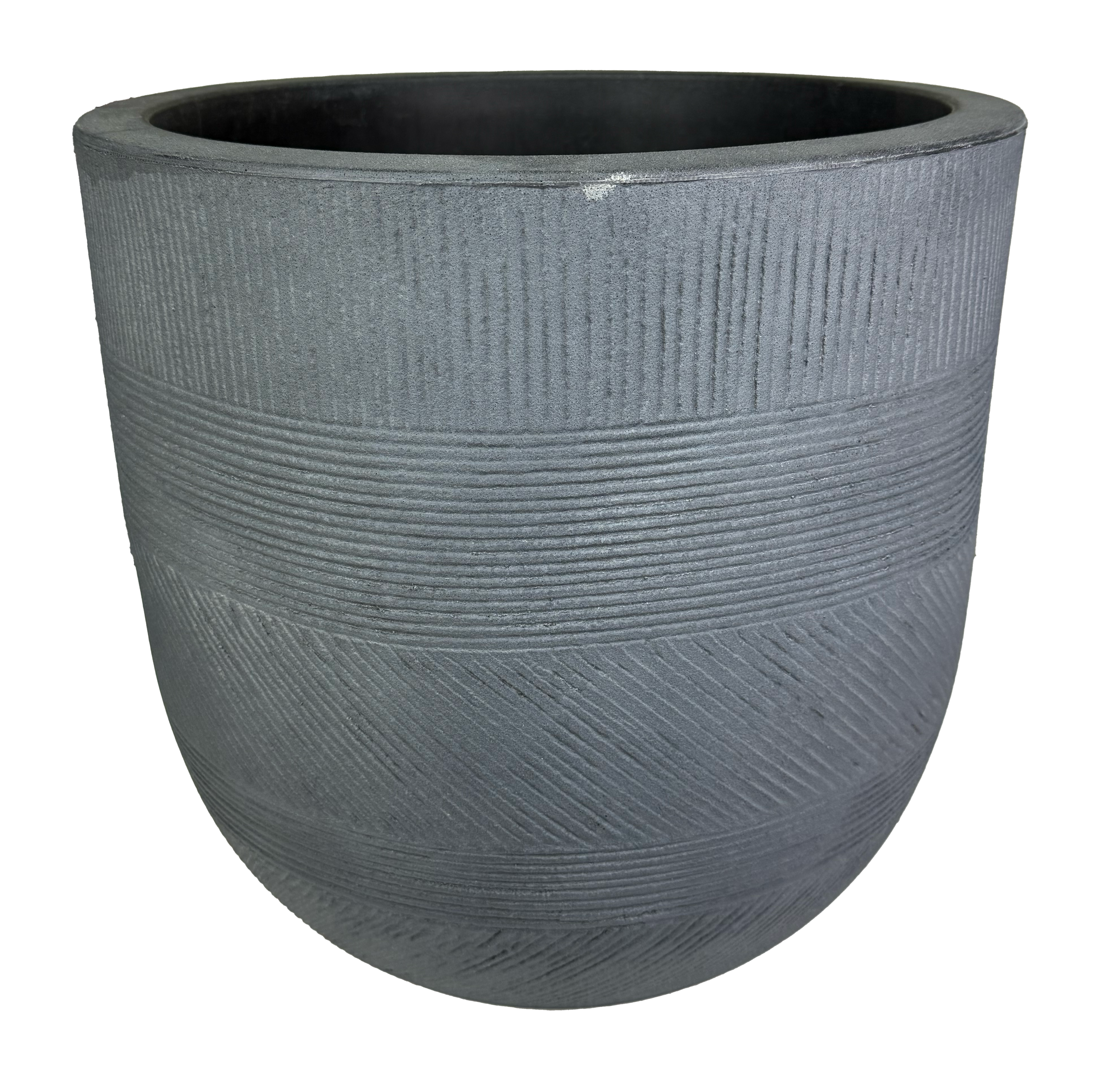 16"ZIG ZAG URN IN SLATE