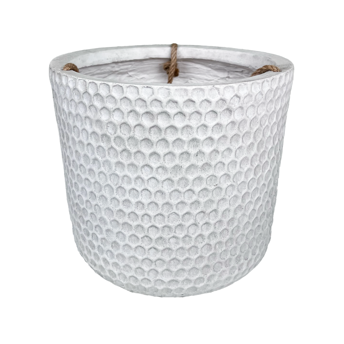 HONEYCOMB H/POTS WHITE 2PCS