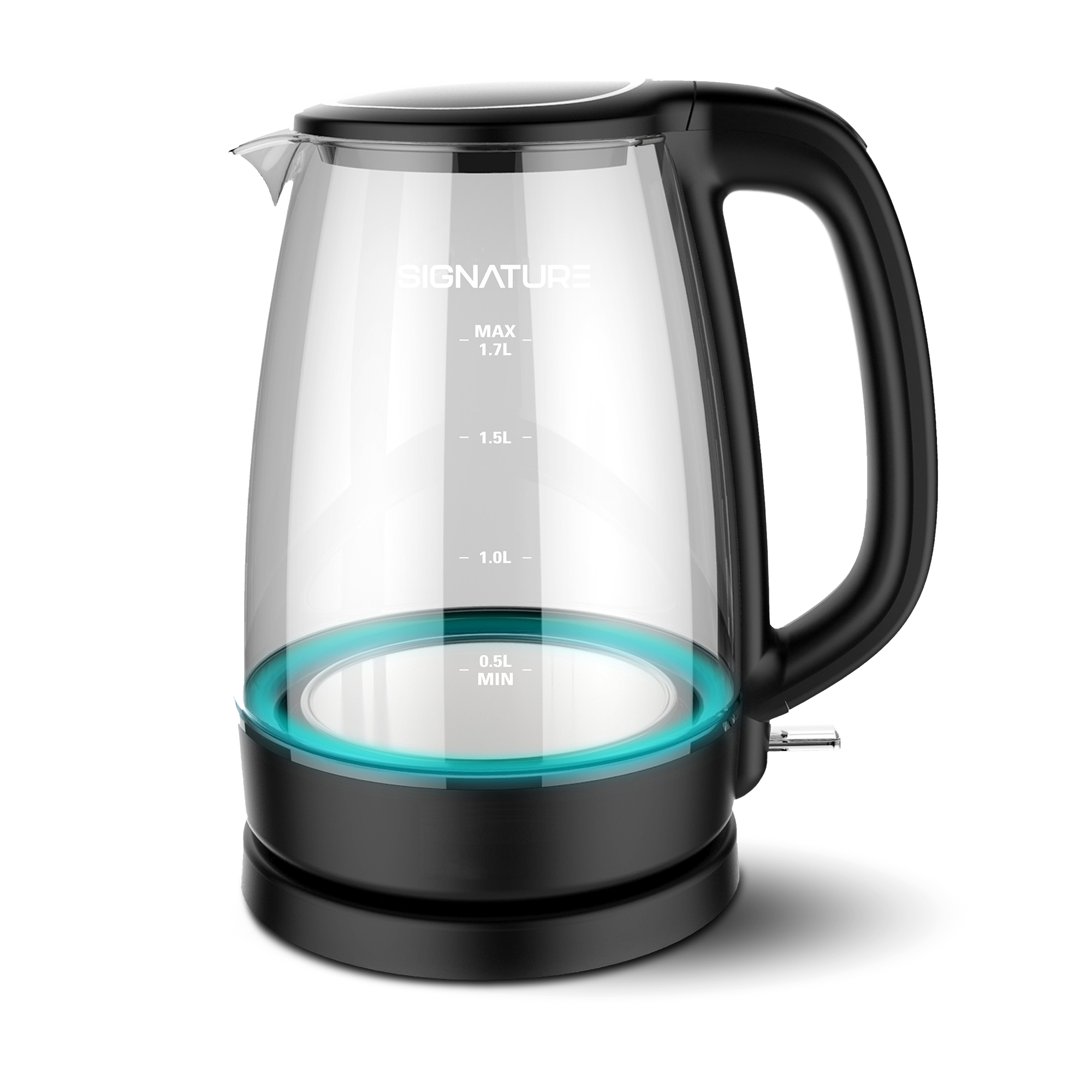 Fast Boil 1.7L Electric Tea and Water Boiler Glass Kettle with LED Light K80G