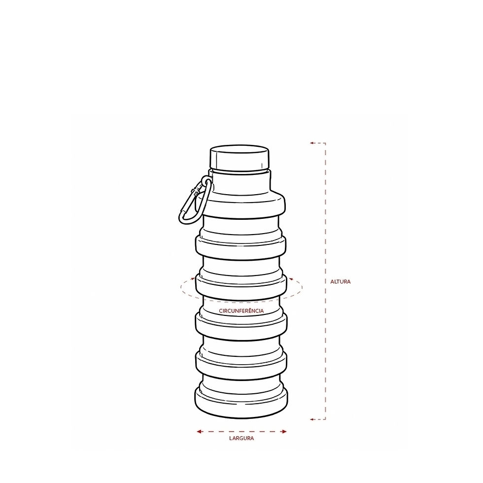 Miniatura: Garrafa Retrátil Silicone 500ml - 19169