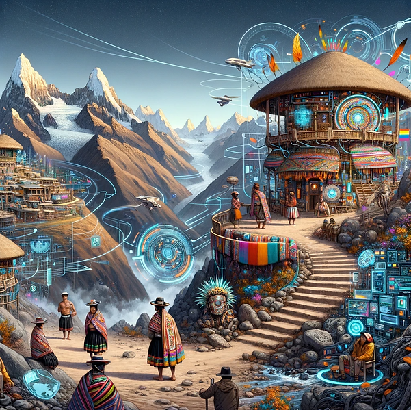 DALL·E 2023-12-12 22.02.27 - An illustration blending the themes of Peruvian indigenous co