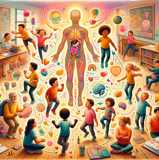 DALL·E 2023-12-12 22.38.07 - Illustrate 'The visceral-homeostatic-bodily roots of emotion