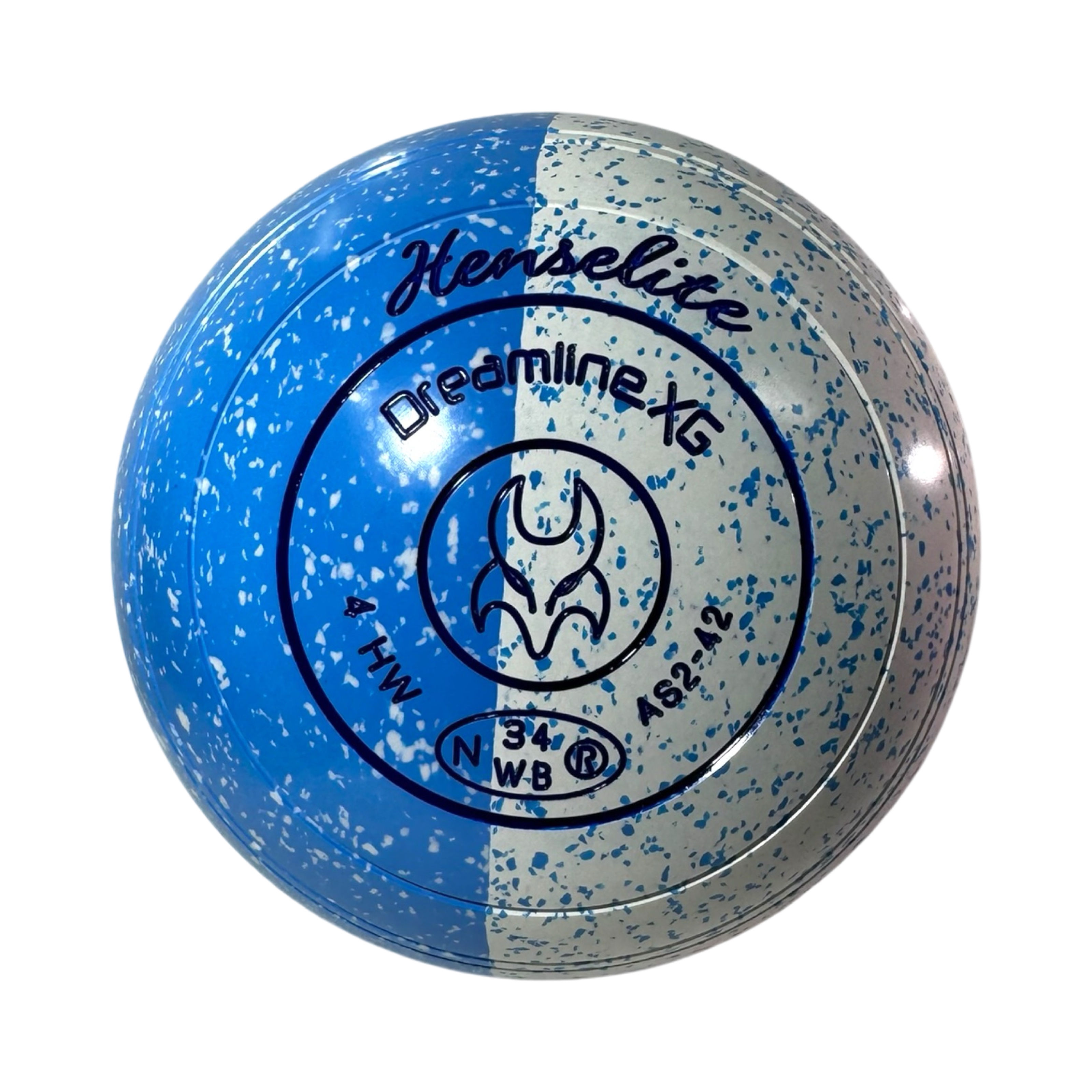 Henselite Dreamline XG Celeste Duo, Size 4, Non-Gripped, Colour White/ Sky Blue