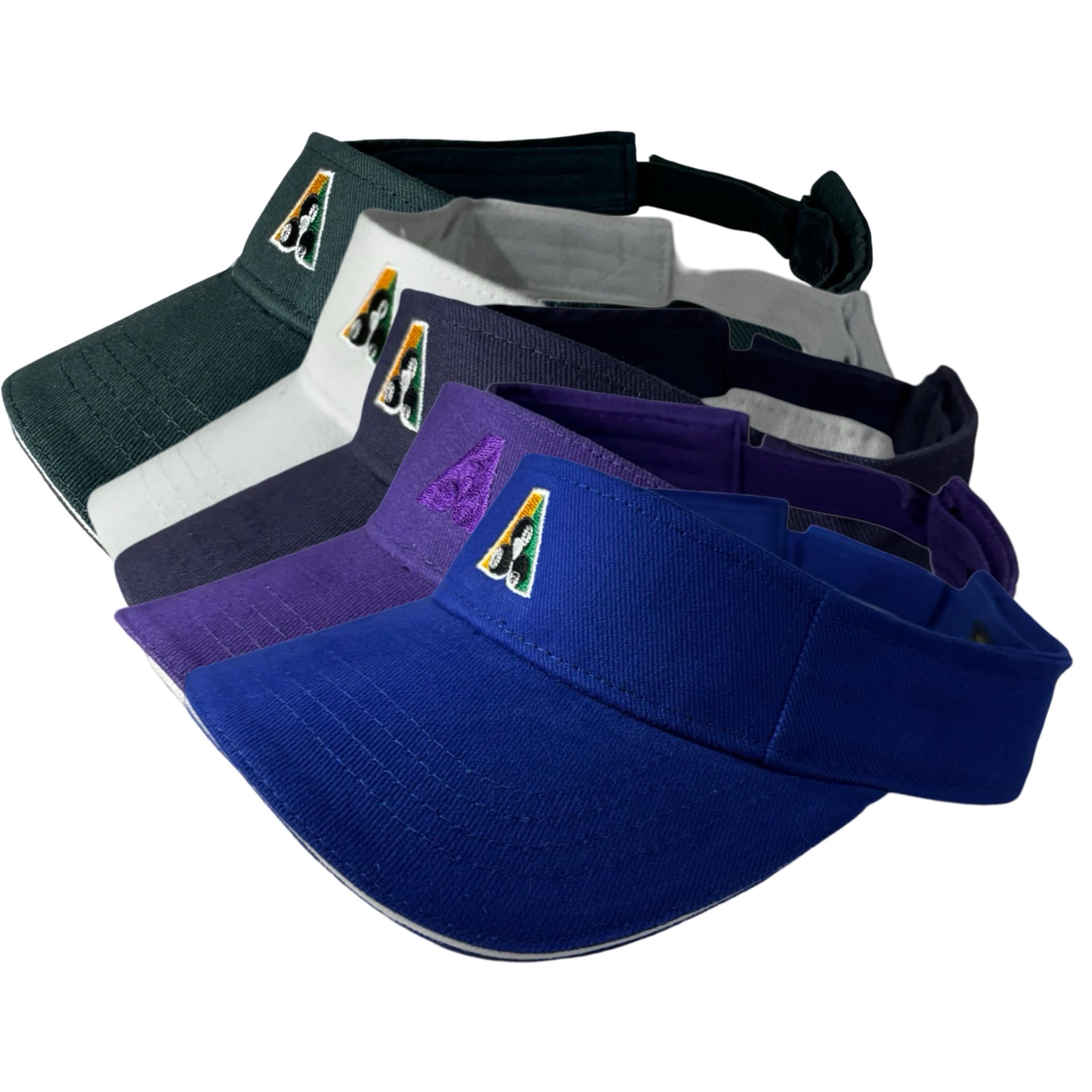 Domino Bowlswear BA Embroidery Velcro Visor – One Size Fits All, Cotton
