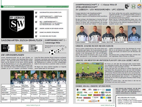 Der SV SW Lieboch in den Liebocher Nachrichten