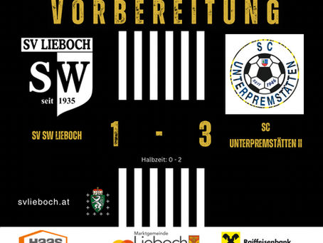1:3-Niederlage im Vorbereitungsspiel gegen SC Unterpremstätten II