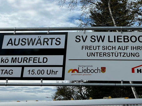 INFO-TAFEL SV SW LIEBOCH - ab sofort informieren wir auch im Ort über unsere Spiele
