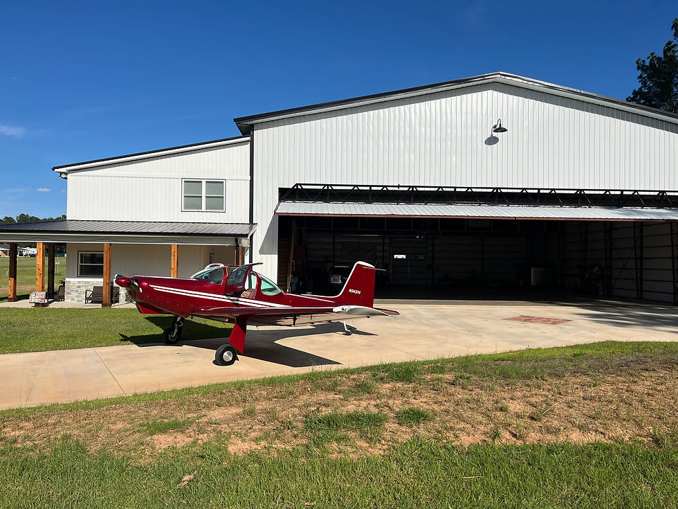At the Compass Rose hangar home - available for rent at BQ1!