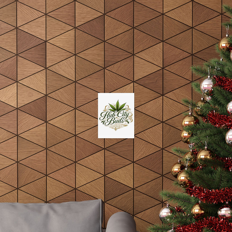 Thumbnail: Hub-City Buds Cannabis Poster — Matte Vertical Decorative Art