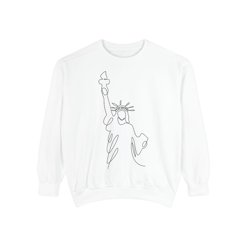 Thumbnail: Statue of Liberty Line Art Sweatshirt - Minimalist NYC Pride Crewneck