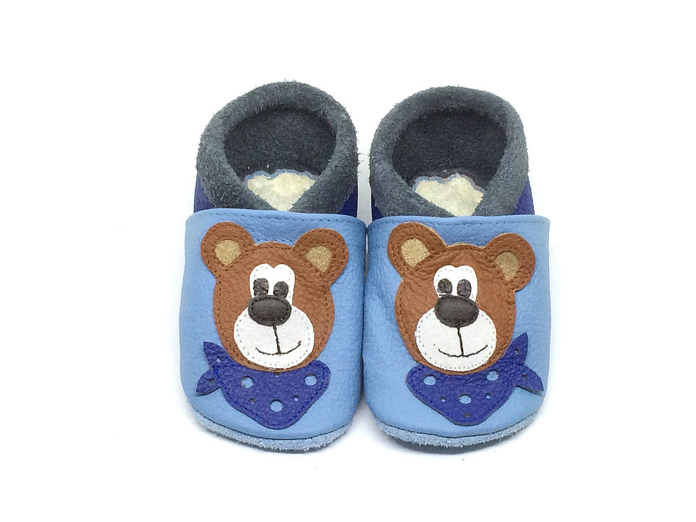 Miniaturbild: Kinderlederschuh Bär Junge