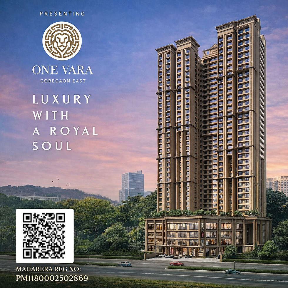 ONE VARA GOREGON EAST, CODENAME EURO VIBES GOREGAON EAST, NEW PROJECTS IN GOREGAON EAST, ONE VARA GEN AK VAIDYA MARG, GOREGAON EAST