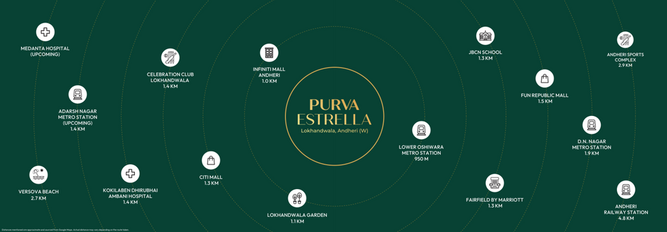 Location Purvankara Estrella Andheri West, Purvankara Lokhandwala, Purvankara Lokhandwala Andheri W, Purvankara New Project Andheri West