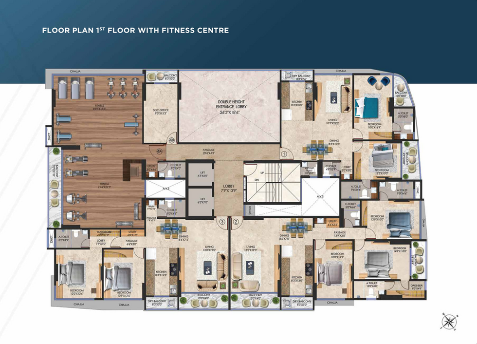 Floor Plans Gurukrupa Vyom, Juhu, Mumbai, luxury apartments, 2 BHK, 3 BHK, 4 BHK, 5 BHK, premium residential project in Juhu