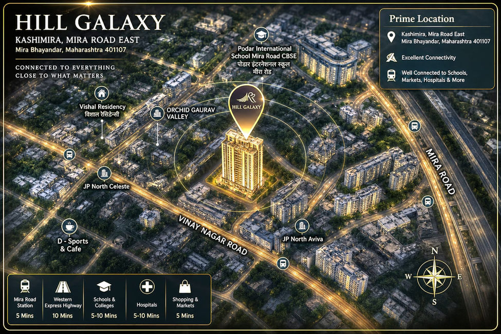 Floor Plans Hill Galaxy Mira Road East, Hill Galaxy Phase 2, Hill Galaxy Phase II, RR Builders Mira Road, 1 BHK flats in Mira Road East, 1 BHK apartments in Mira Road, affordable homes in Mira Road East, Cosmo Project, Cosmo Project Mira Road