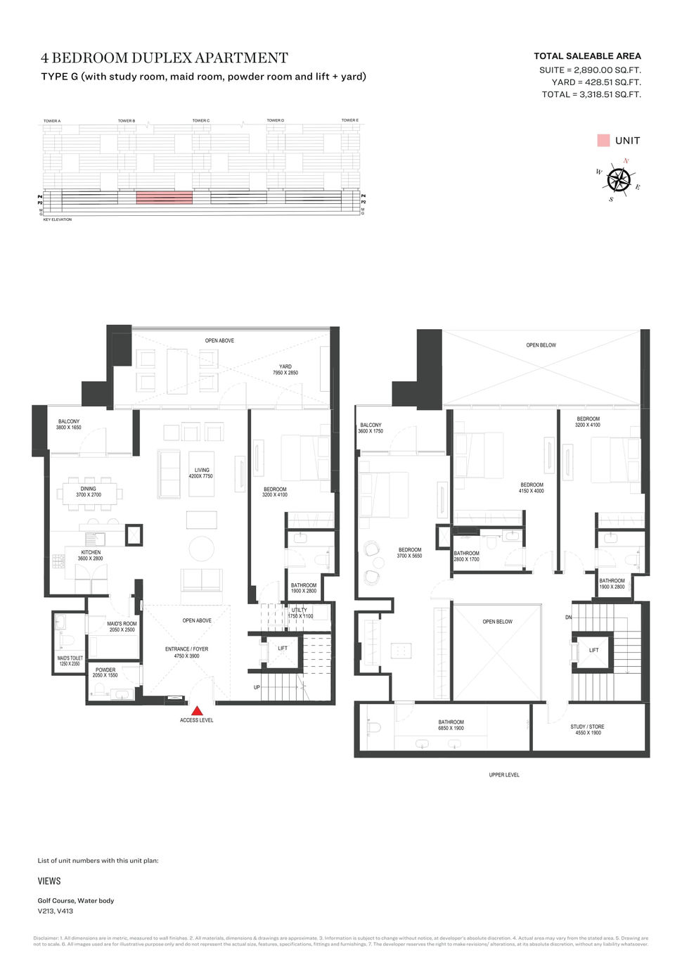 FLOOR PLAN GOLF RIDGES AT SOBHA ONE DUBAI