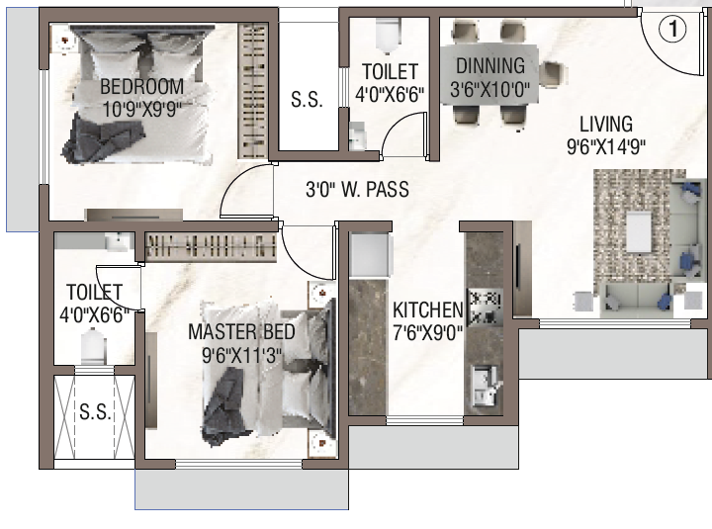 FLOOR PLAN SALASAR AAGMAN MIRA ROAD EAST, SALANGPUR GROUP, SALASAR AAGMAN, 711 CLUB ROAD, MIRA ROAD EAST
