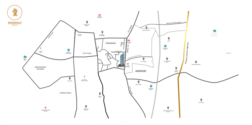 Location Roswalt Zeya Jogeshwari West, Roaswalt Zeya SV Road Jogeshwari West, 1 BHK under 1 cr Jogeshwari West