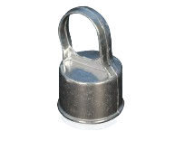  loop cap is a fitting installed on top of a chain-link fence line post that secures and supports the top rail.