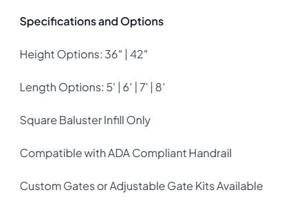 KEYLINK Outlook specifications and options