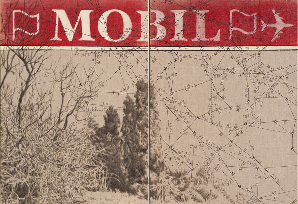 mobil, painting, acrylic