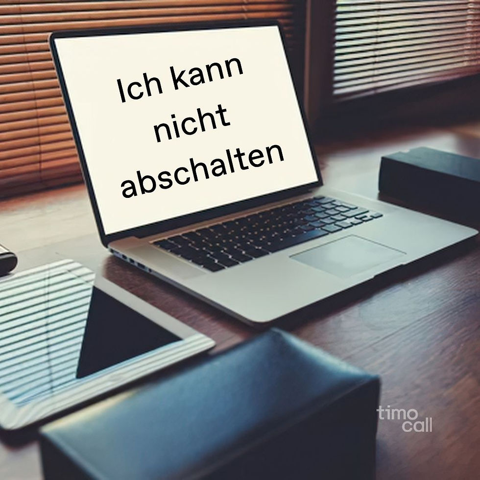 nicht abschalten können als Führungskraft. Der Laptop ist aus, der Kopf ist an