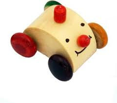 Thumbnail: Traditional Wooden Toy Set For New Born/Joker Car/ Rattle and Lattu