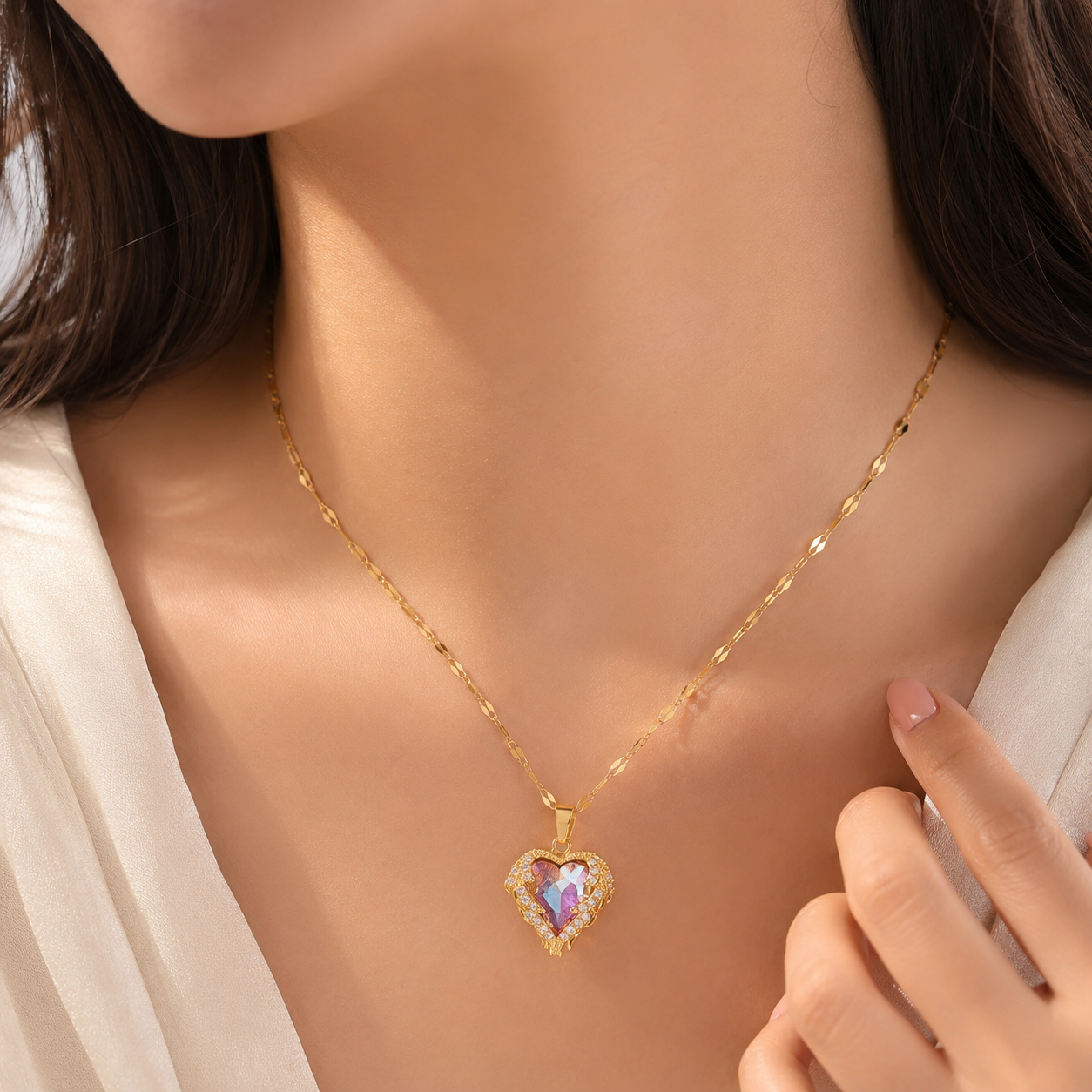 Aurora Heart Necklace