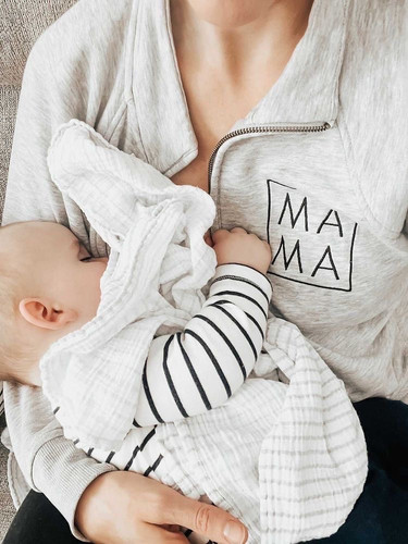 MAMA | HALF ZIP SWEATER | Ashco The Mama Label