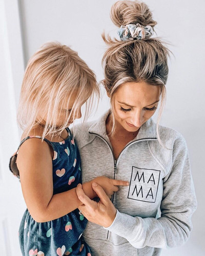 MAMA | HALF ZIP SWEATER | Ashco The Mama Label