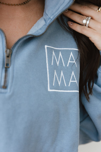 mama MAMA | VINTAGE QUARTER-ZIP SWEATSHIRT | Ashco The Mama Label