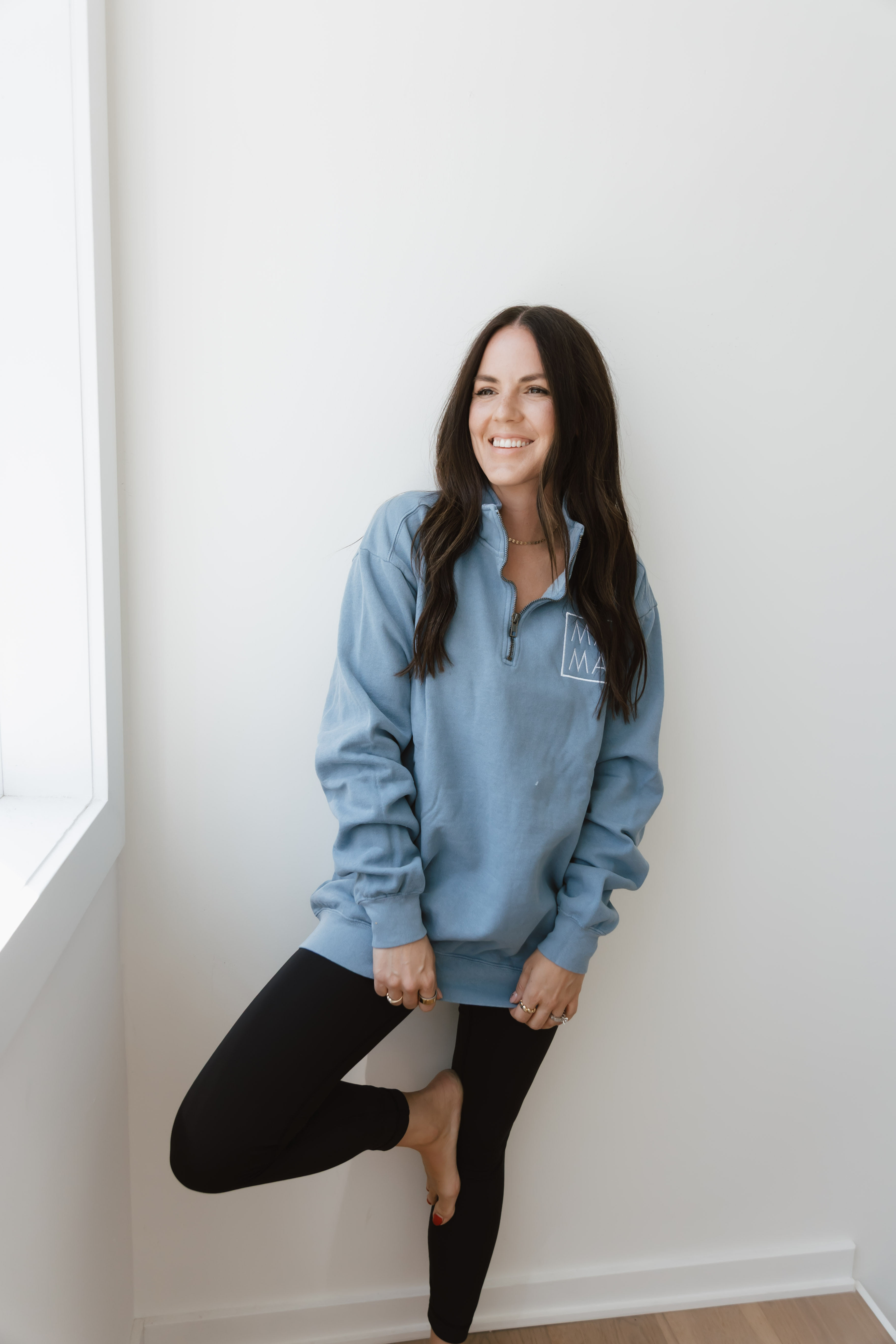 Mama Vintage Quarter-Zip Sweatshirt