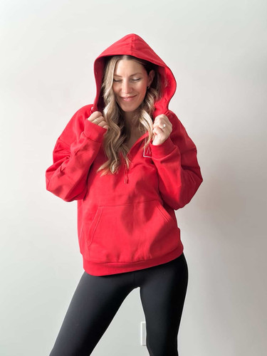 MAMA | OVERSIZED HALF ZIP HOODIE | Ashco The Mama Label