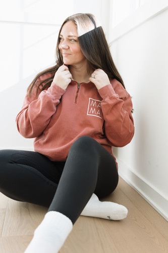 MAMA | VINTAGE QUARTER-ZIP SWEATSHIRT | Ashco The Mama Label