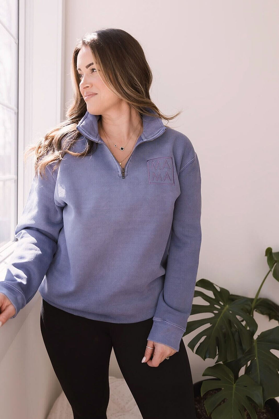 Thumbnail: MAMA | VINTAGE QUARTER-ZIP SWEATSHIRT