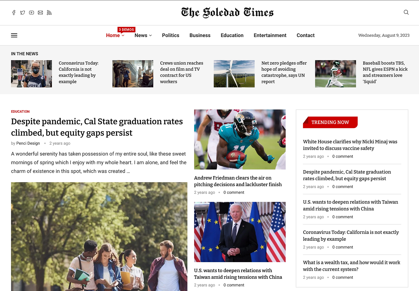 News and Magazine Websites