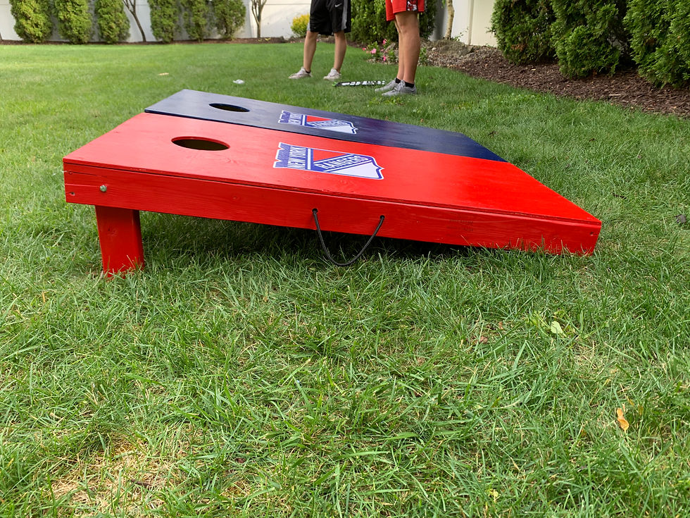 Thumbnail: Custom Cornhole Boards With Retractable Legs and Paint Job