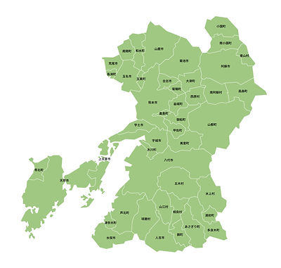 熊本県地図イラスト