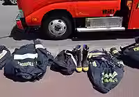 消防自動車・防火衣